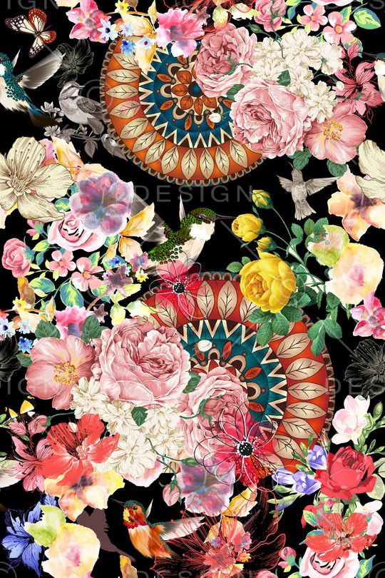 花卉印花华亿平台图片