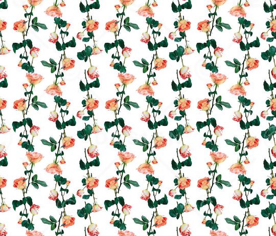 插图玫瑰花印花华亿平台图片