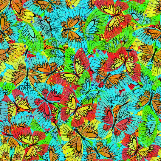 蝴蝶印花华亿平台图片