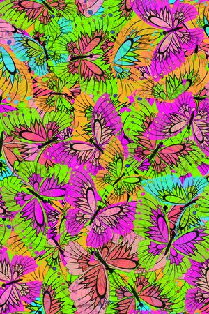 蝴蝶印花华亿平台图片