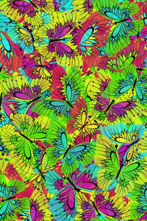 蝴蝶印花华亿平台图片