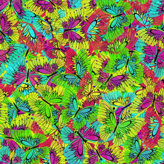 蝴蝶印花华亿平台图片