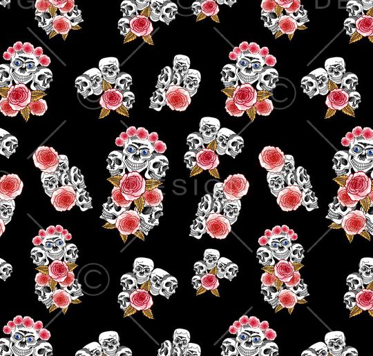 骷髅头印花华亿平台图片