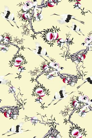 中国风印花华亿平台图片