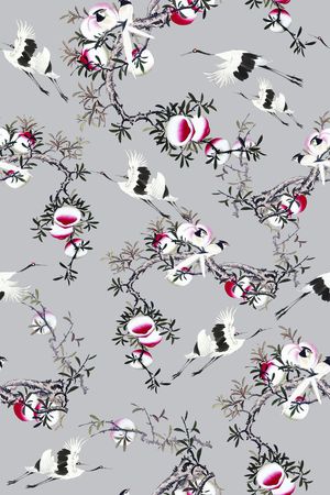 中国风印花华亿平台图片