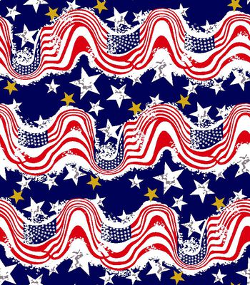 450211-男女装创意横向扭曲五角星国旗