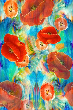 花卉印花华亿平台图片