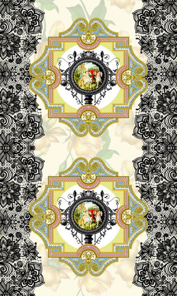 欧式印花华亿平台图片