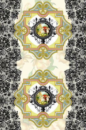 欧式印花华亿平台图片