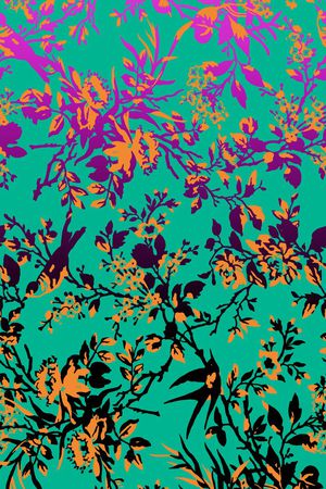 花卉图案印花华亿平台图片