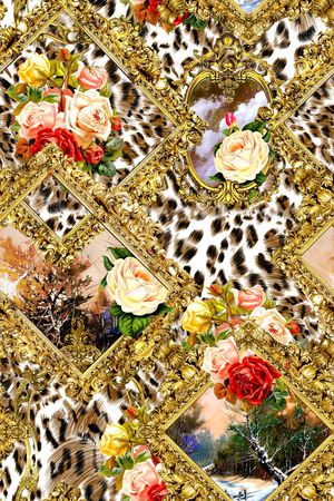 欧式印花华亿平台图片