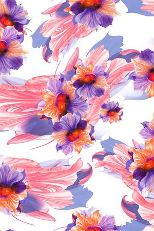 花卉印花华亿平台图片