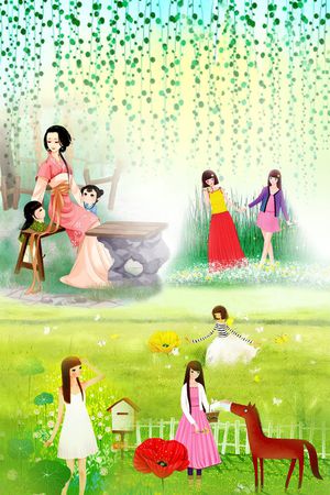 卡通童话印花华亿平台图片