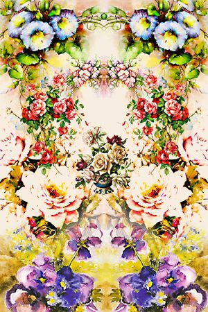 水彩印花华亿平台图片