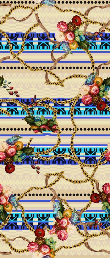 450461-天使黄金链 横条横档 锁链项链 圆