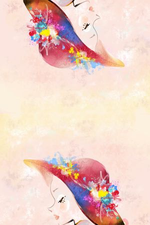 水墨印花华亿平台图片