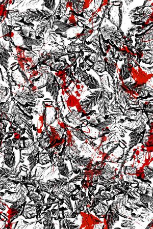 黑白印花华亿平台图片