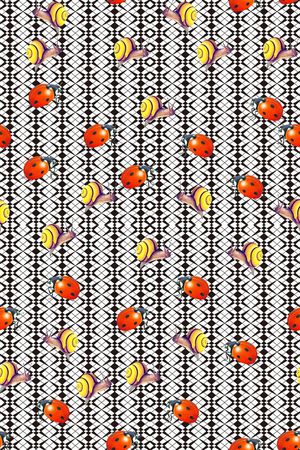 几何格子印花华亿平台图片