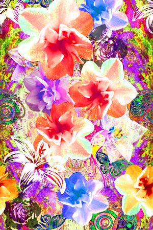 水仙 花卉 肌理印花华亿平台图片