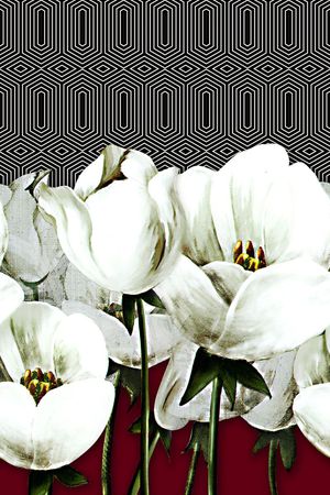 大花卉印花华亿平台图片