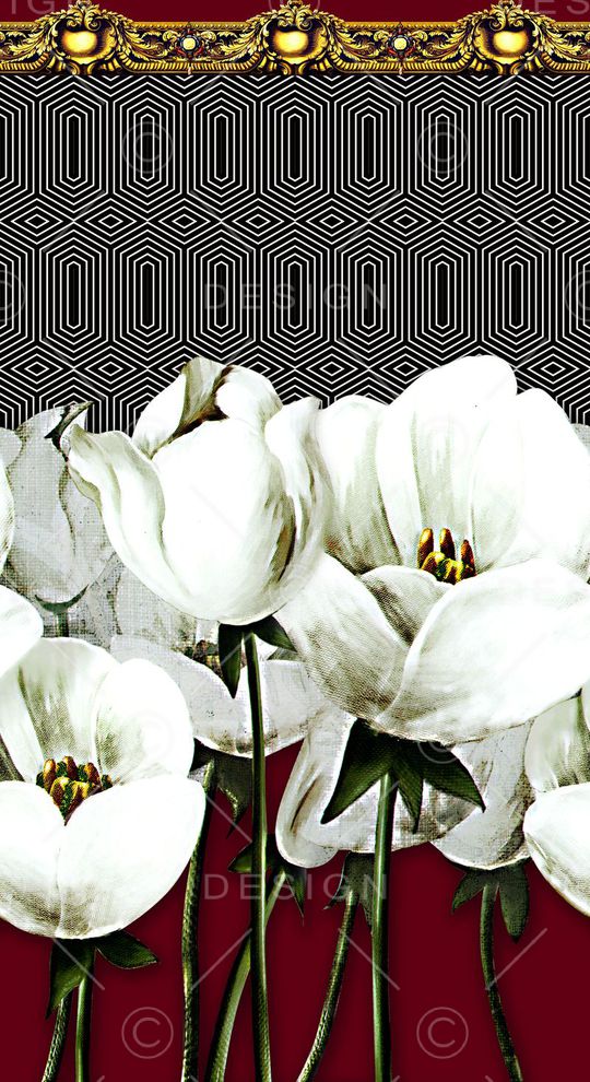 大花卉印花华亿平台图片