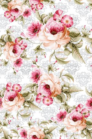 底纹花卉印花华亿平台图片