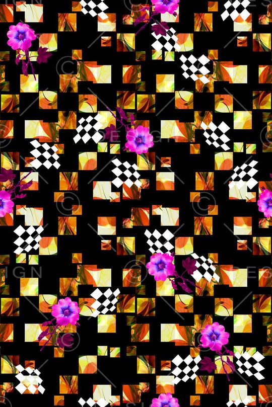 花卉印花华亿平台图片