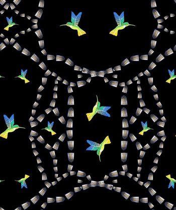 450871-时尚潮流抽象亮片项链