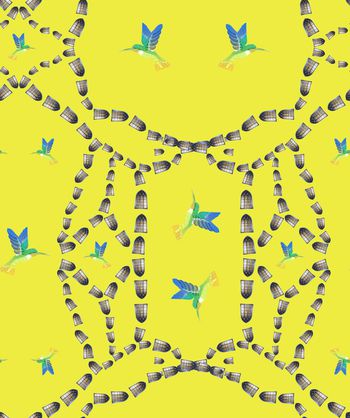 450872-时尚潮流抽象亮片项链