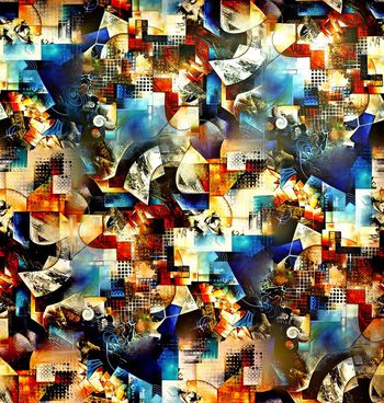 450888-抽象绚丽多彩几何