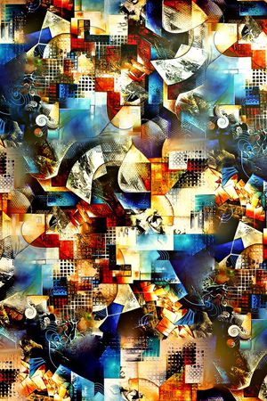 抽象印花华亿平台图片