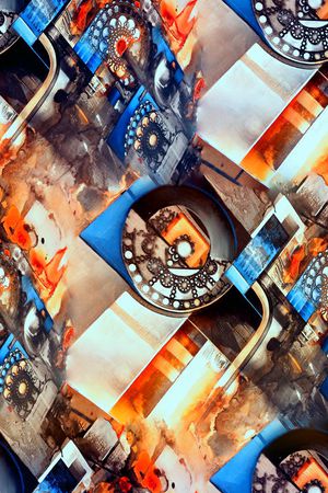 抽象印花华亿平台图片