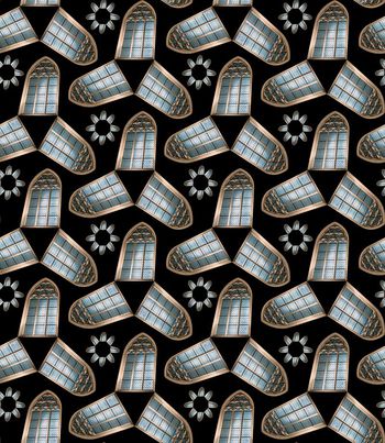 450929-时尚潮流几何建筑拼图