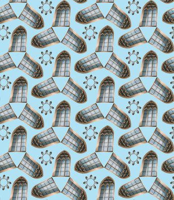 450930-时尚潮流几何建筑拼图