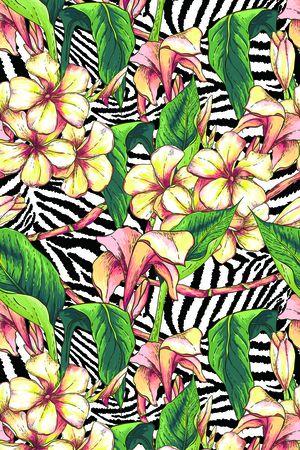 流行时尚花卉印花华亿平台图片