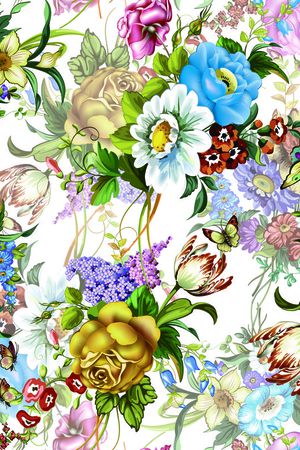 花卉印花华亿平台图片