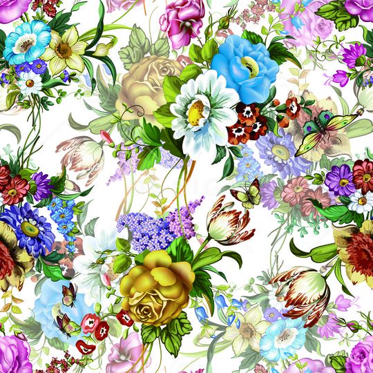 花卉印花华亿平台图片