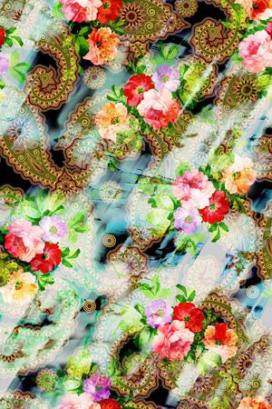 佩斯利纹印花华亿平台图片