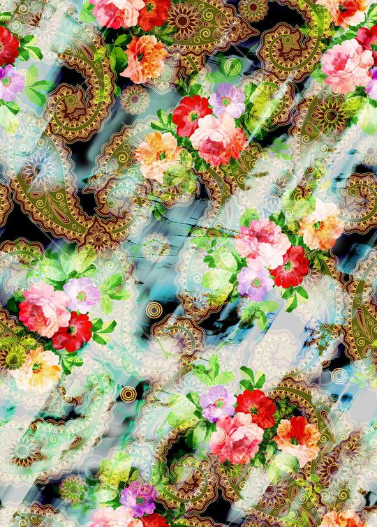 佩斯利纹印花华亿平台图片