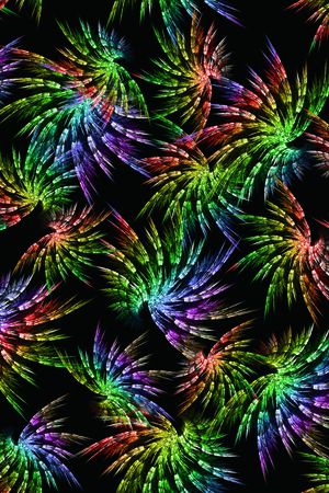 绚丽羽毛印花华亿平台图片