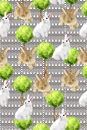 格子几何印花华亿平台图片