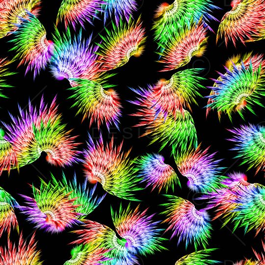 绚丽羽毛印花华亿平台图片