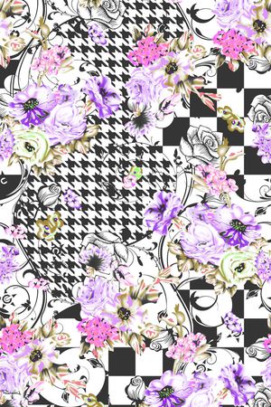 千鸟格印花华亿平台图片