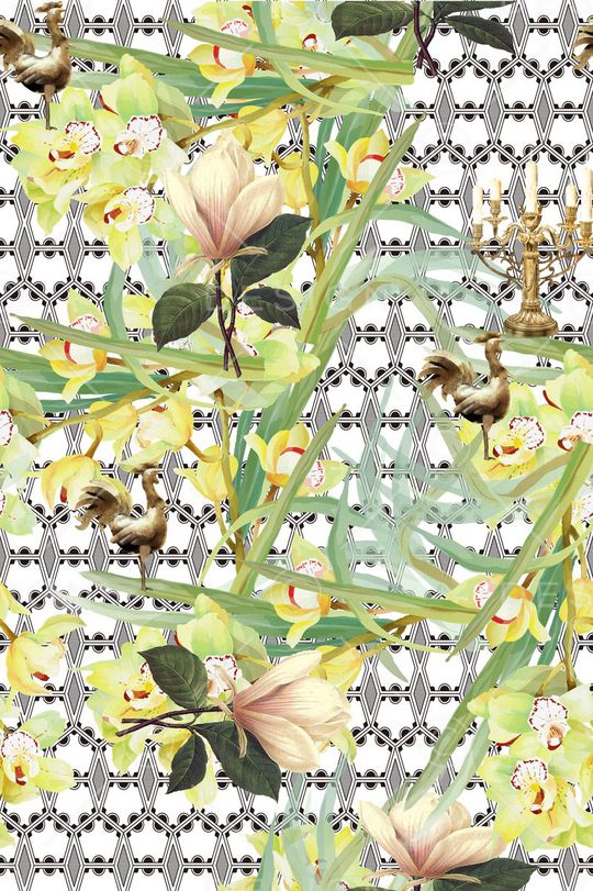 花卉印花华亿平台图片