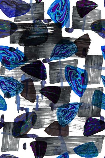 451167-纯原创手绘抽象贝壳元素系列 高端水