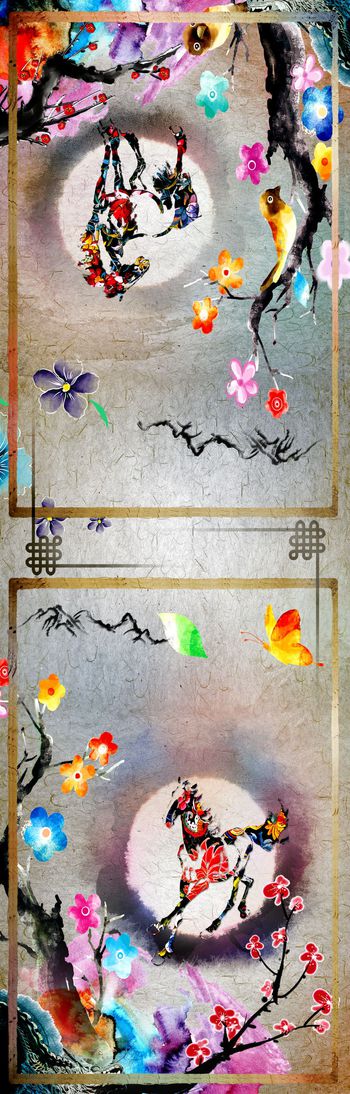 复古典雅印花华亿平台图片