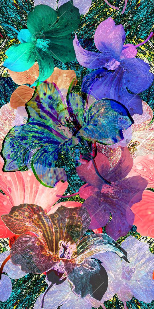 花卉印花华亿平台图片