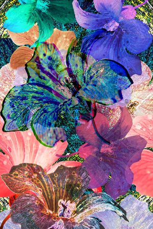 花卉印花华亿平台图片