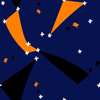 451278-男装衬衫几何碎花小鸟