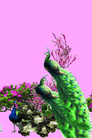 花卉印花华亿平台图片